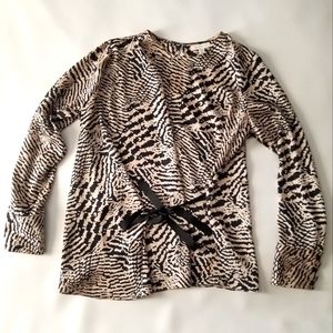 Topshop longsleeve printed blouse